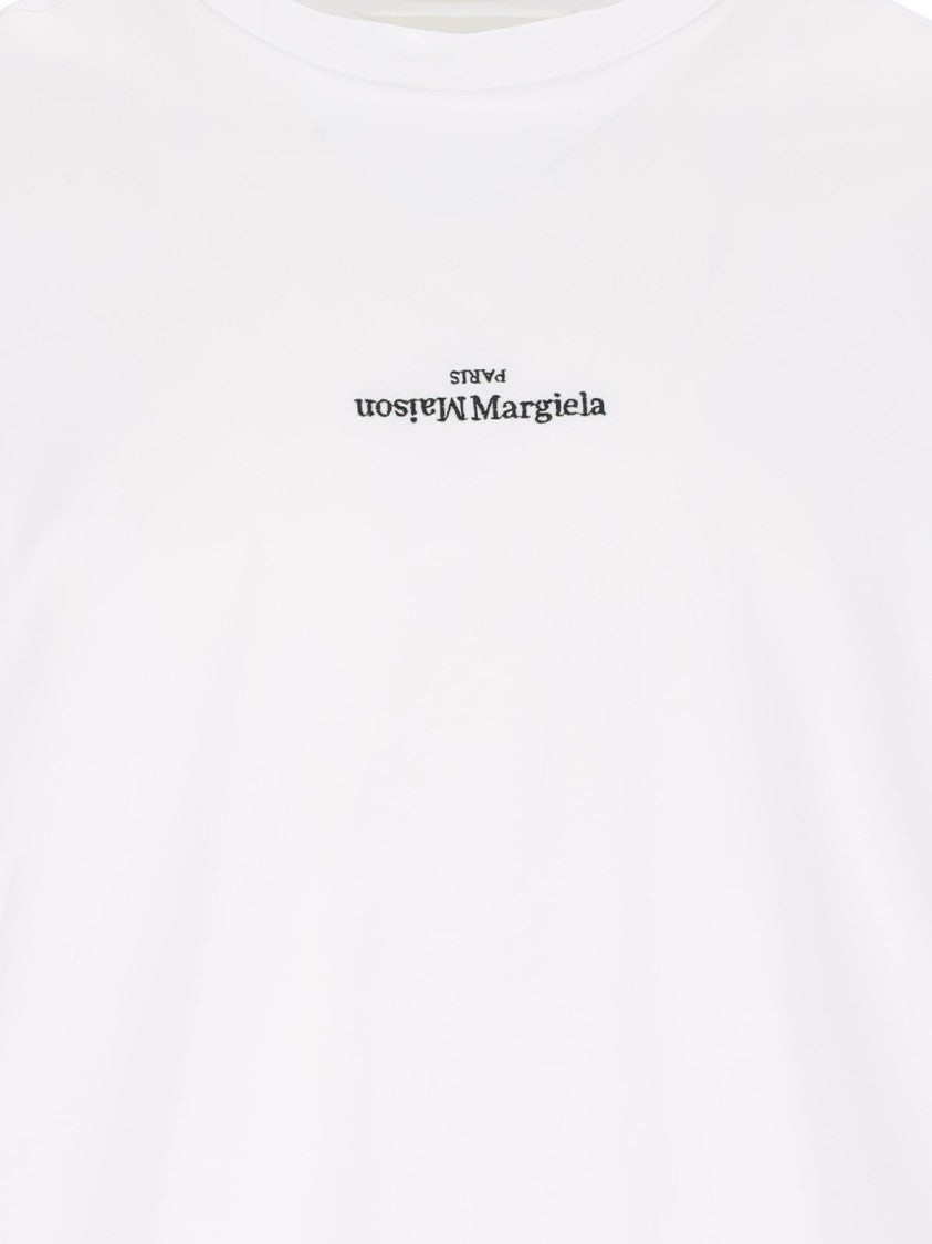 Maison Margiela Distorted Logo' T-Shirt – White
