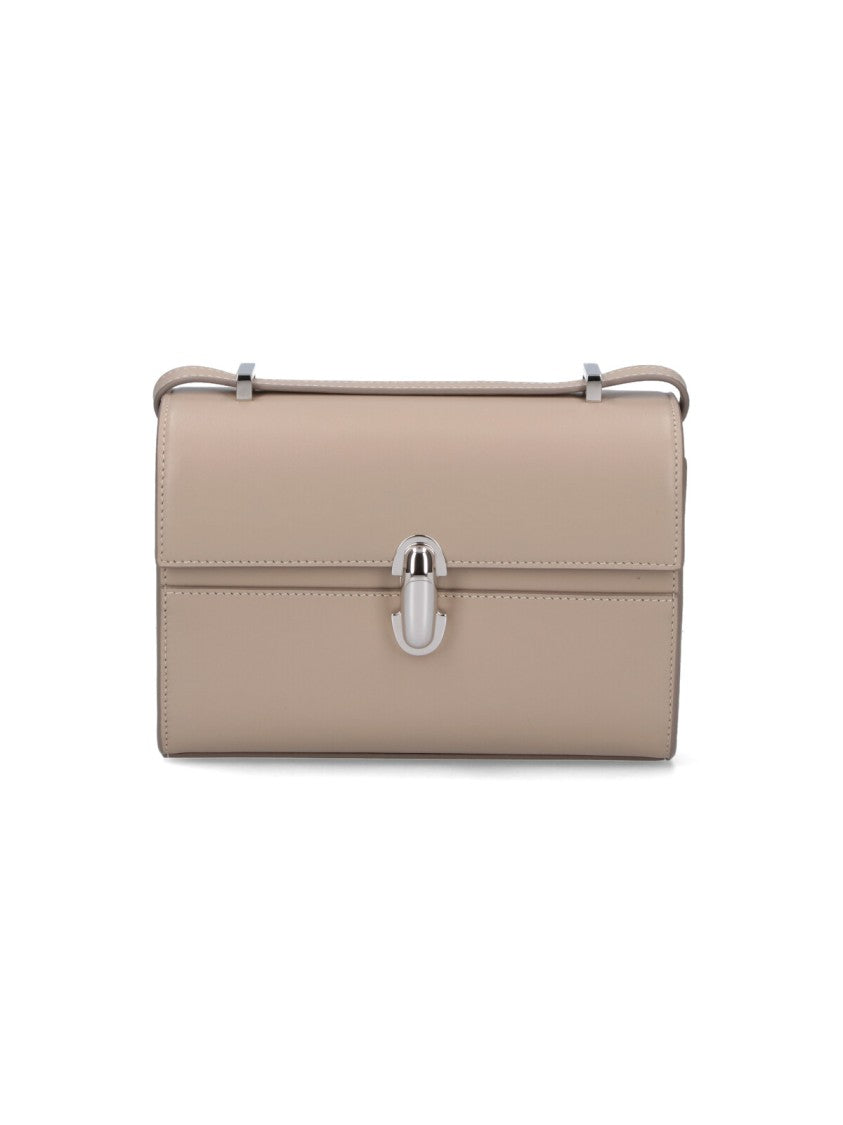 Savette Rectangular Shoulder Bag With Polished Silver Clasp