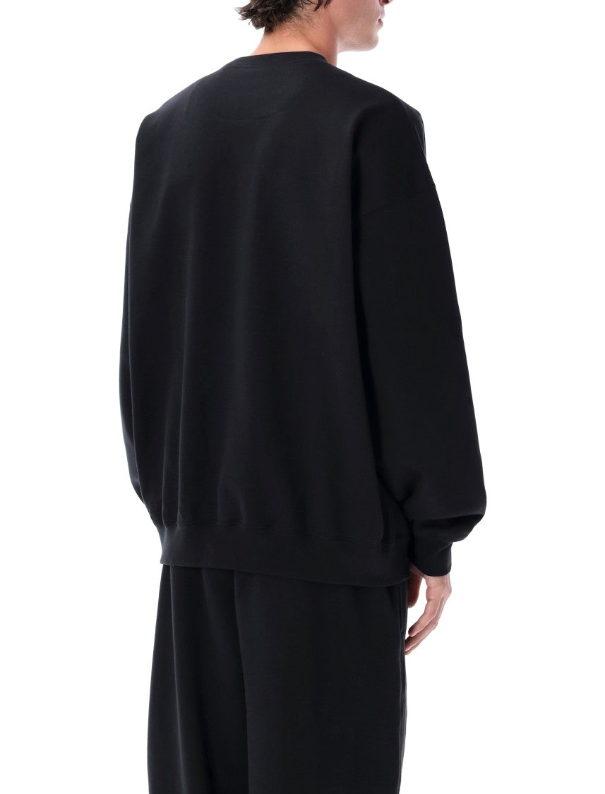 Y-3 Oversized Crewneck Cotton Fleece Sweatshirt