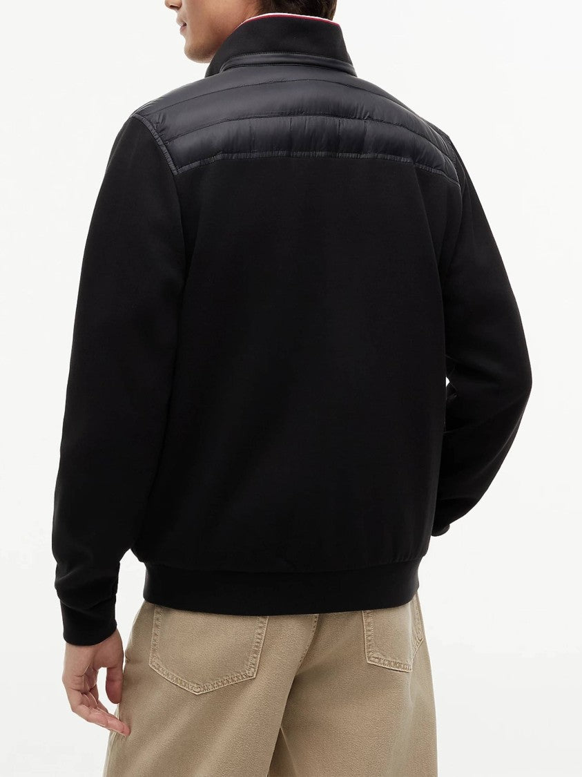 Tommy Hilfiger Quilted Casual Jacket With Stand Collar And Contrasting Stripes