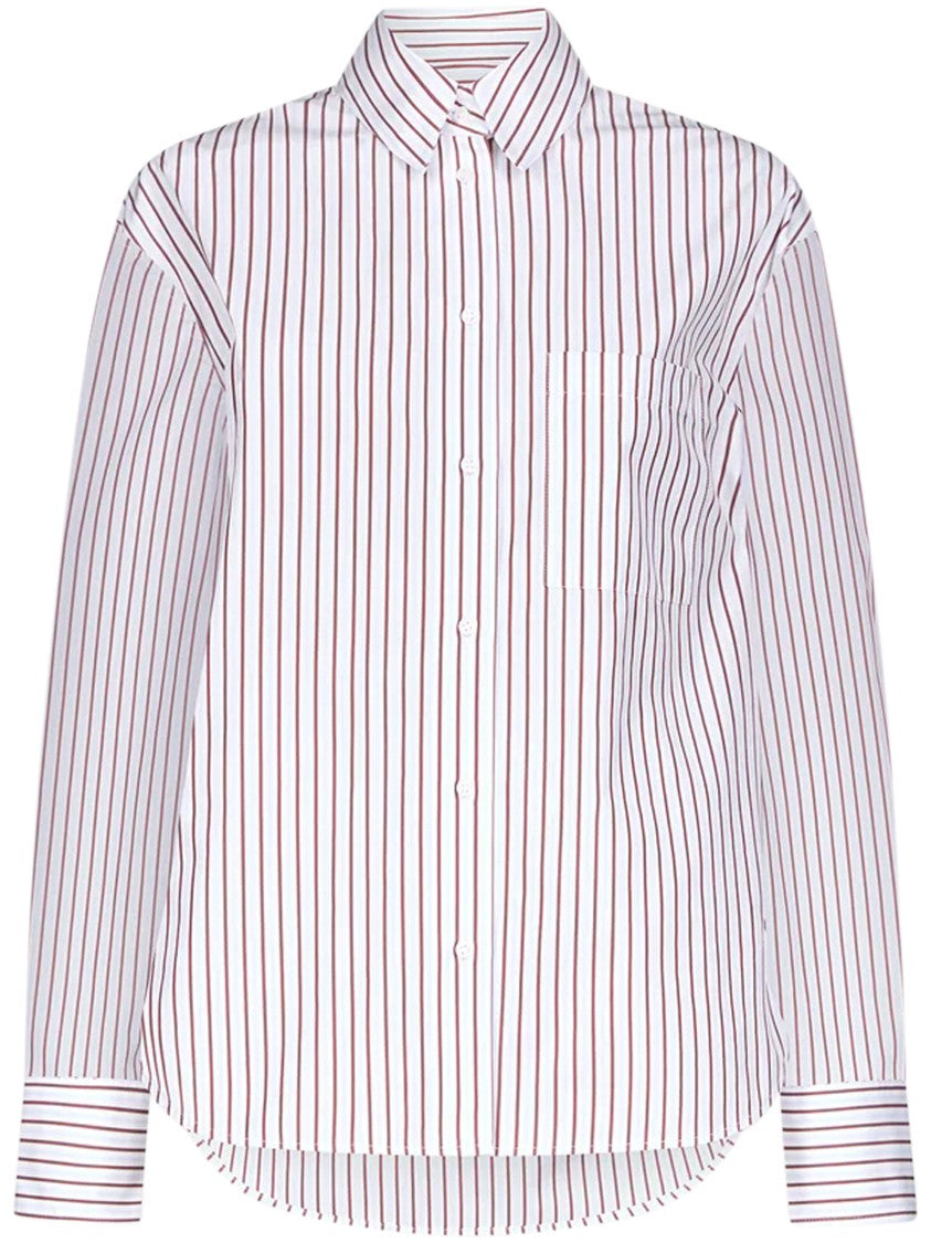 Loulou De Saison Button-Down Striped Shirt With Classic Collar