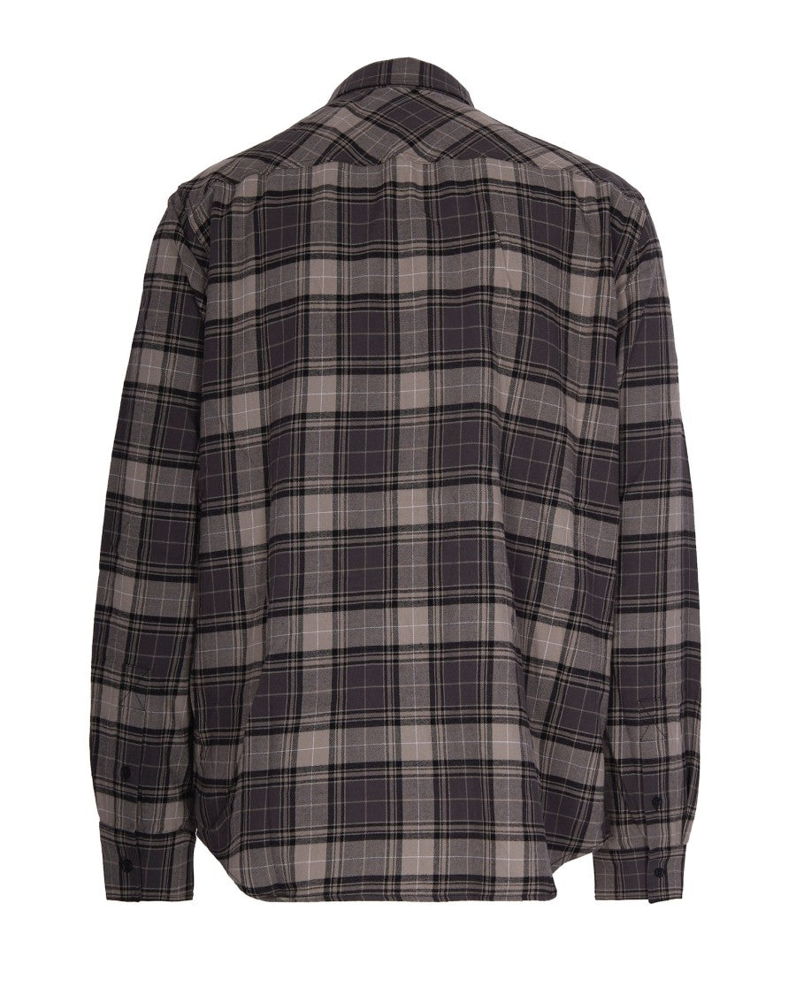 Off-White Dark Grey/Black Logo Check Shirt