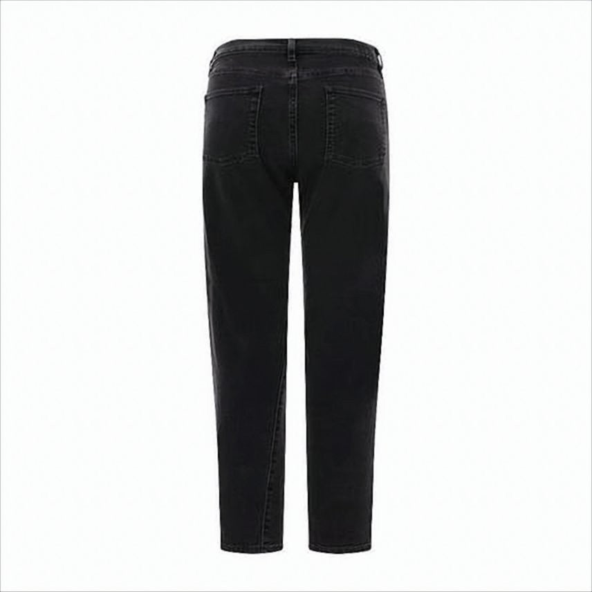 Totême Black Denim Pants With Five-Pocket Design And Tapered Fit