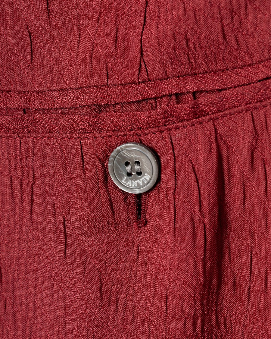 Lanvin Textured Weave Wide-Leg Pants