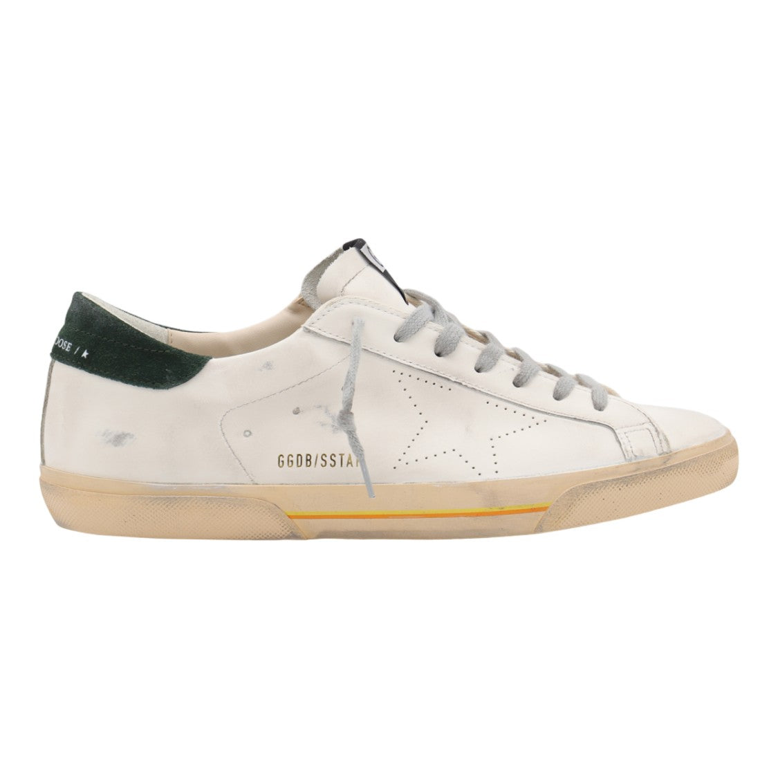 Golden Goose Worn-In White Leather Low-Top Sneakers