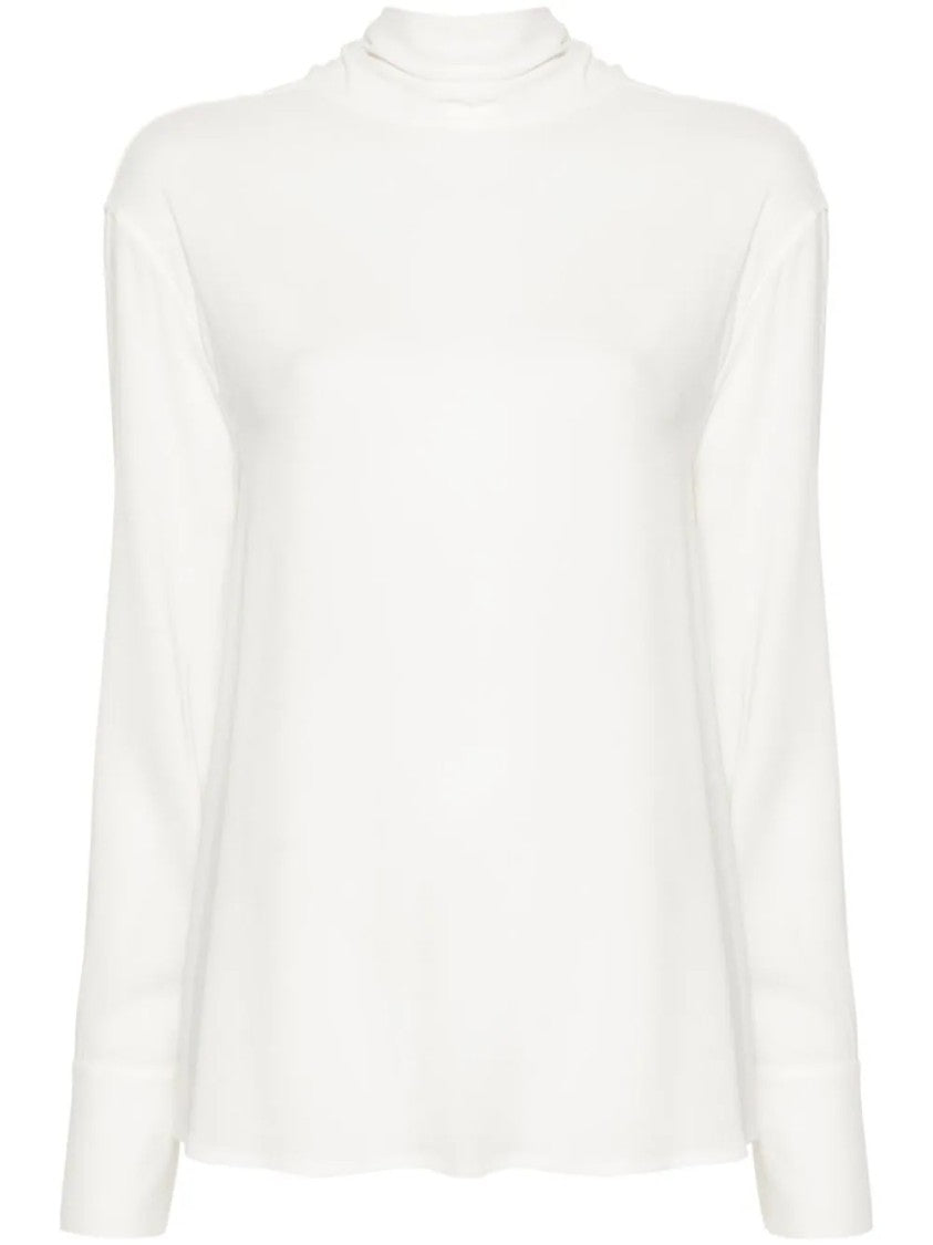 Fabiana Filippi Long Sleeve Top With High Neckline