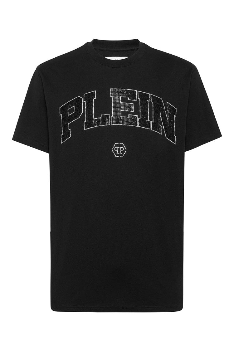 Philipp Plein Oversized Logo Black Cotton T-Shirt