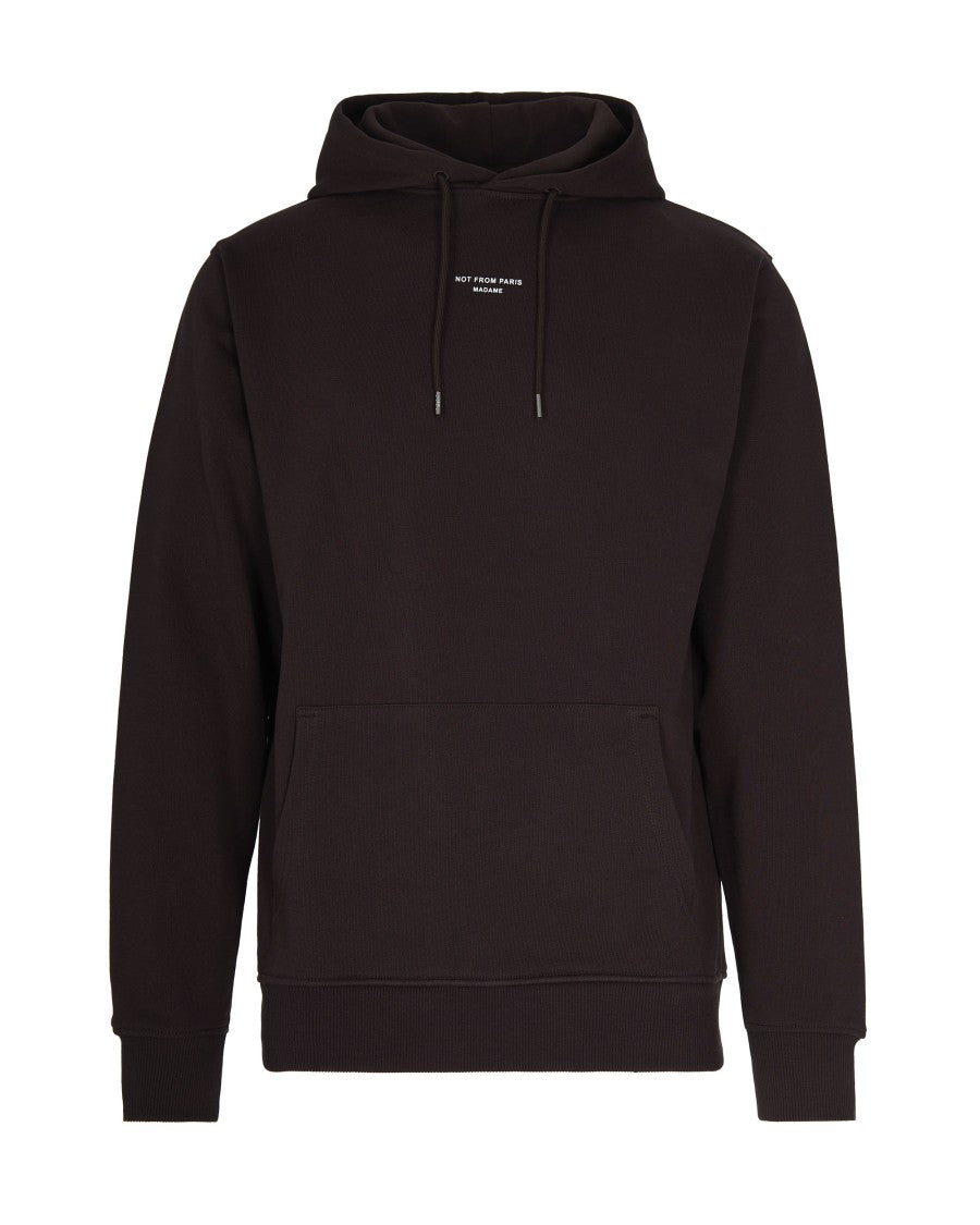 Drôle De Monsieur Dark Brown Classique Slogan Sweatshirt