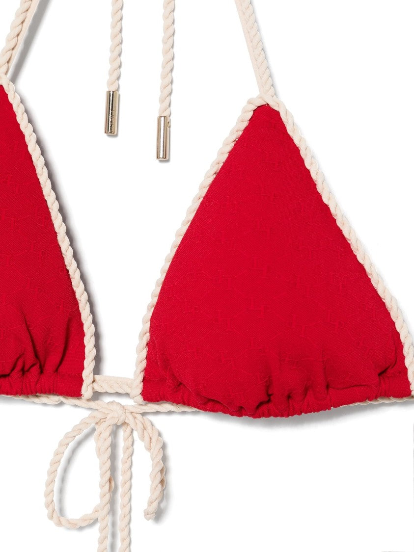 La Perla Textured Triangle Bikini Top With Removable Padding