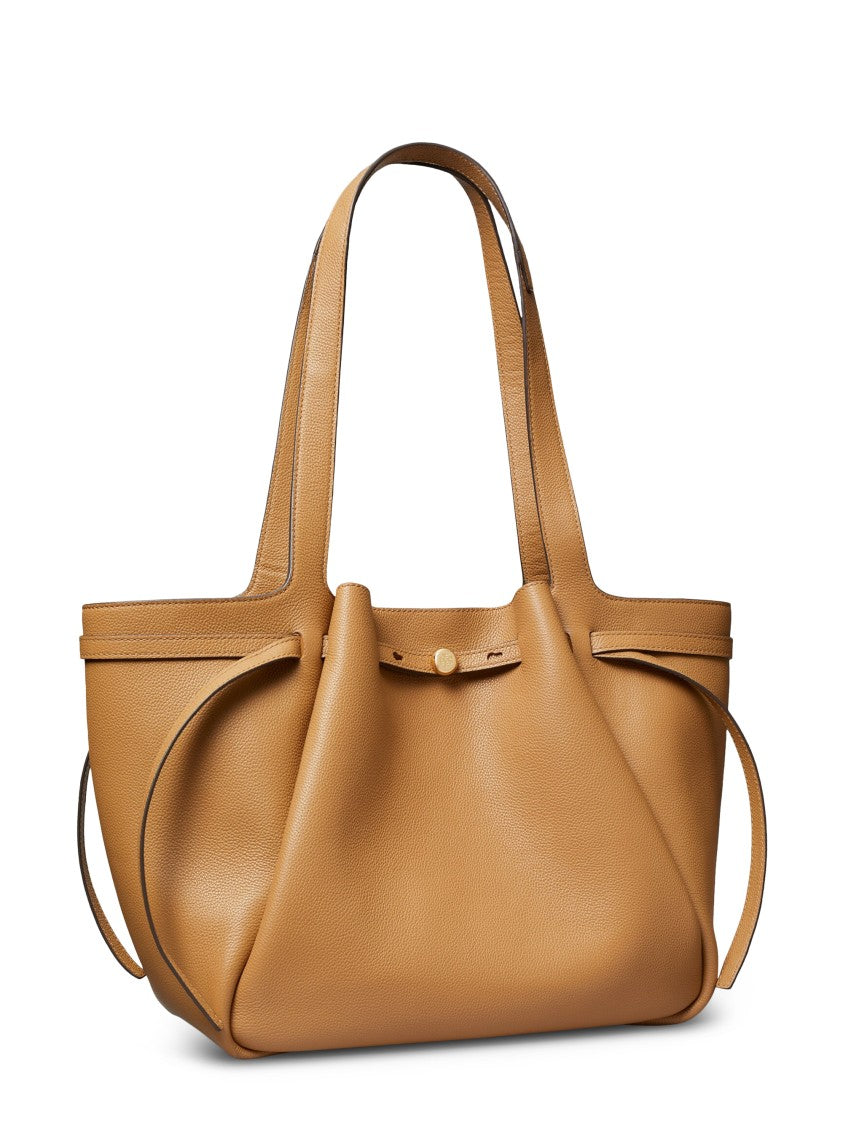 Tory Burch Romy Brown Cow Leather Tote Bag