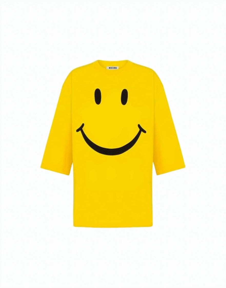 Moschino Bold Black Smiley Face Graphic Moschino T-Shirt