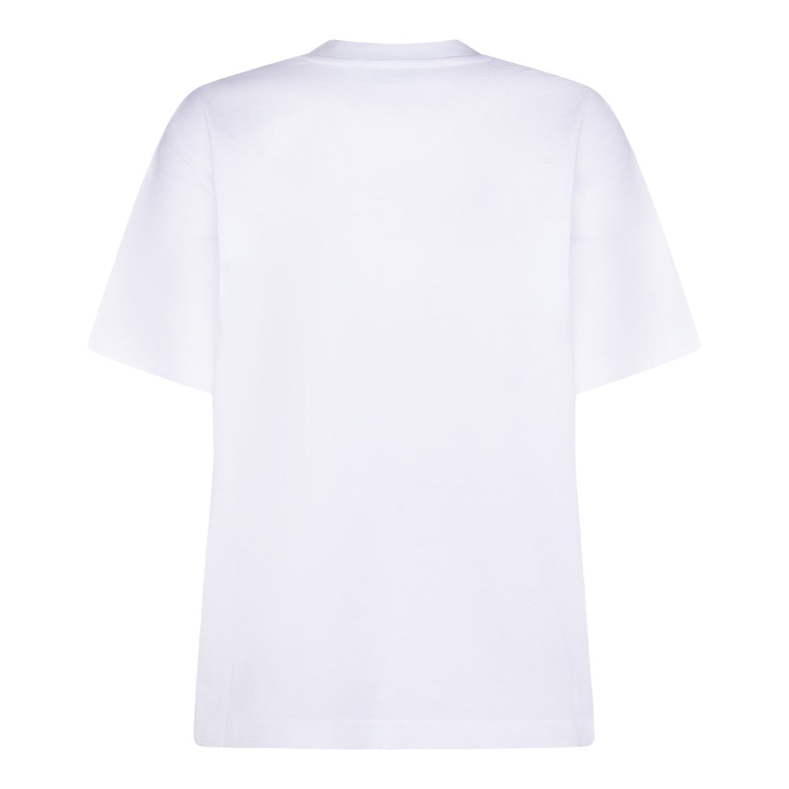 Moschino Minimalist White T-Shirt With Round Neckline