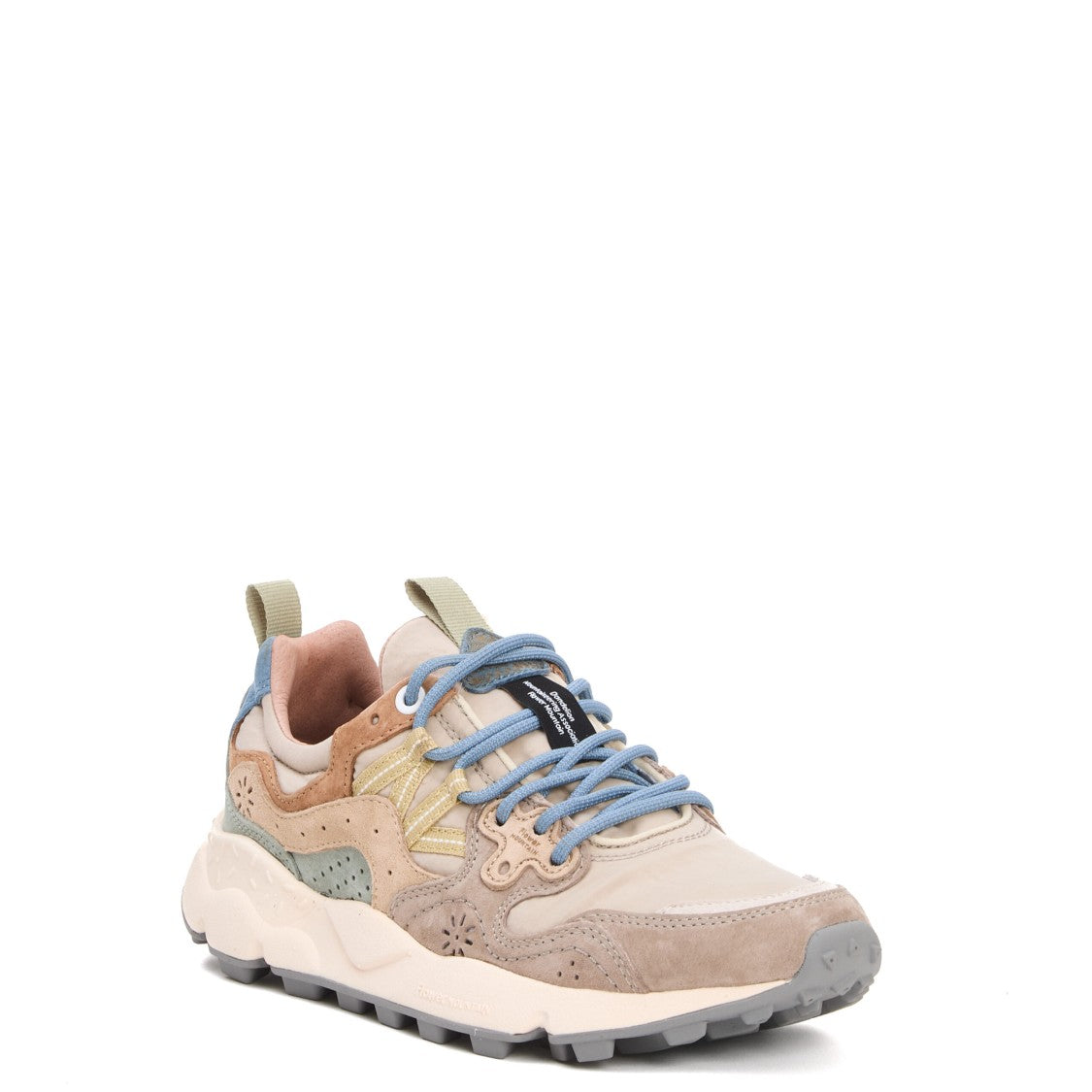 Flower Mountain Taupe Light Blue Yamano 3 Sneakers