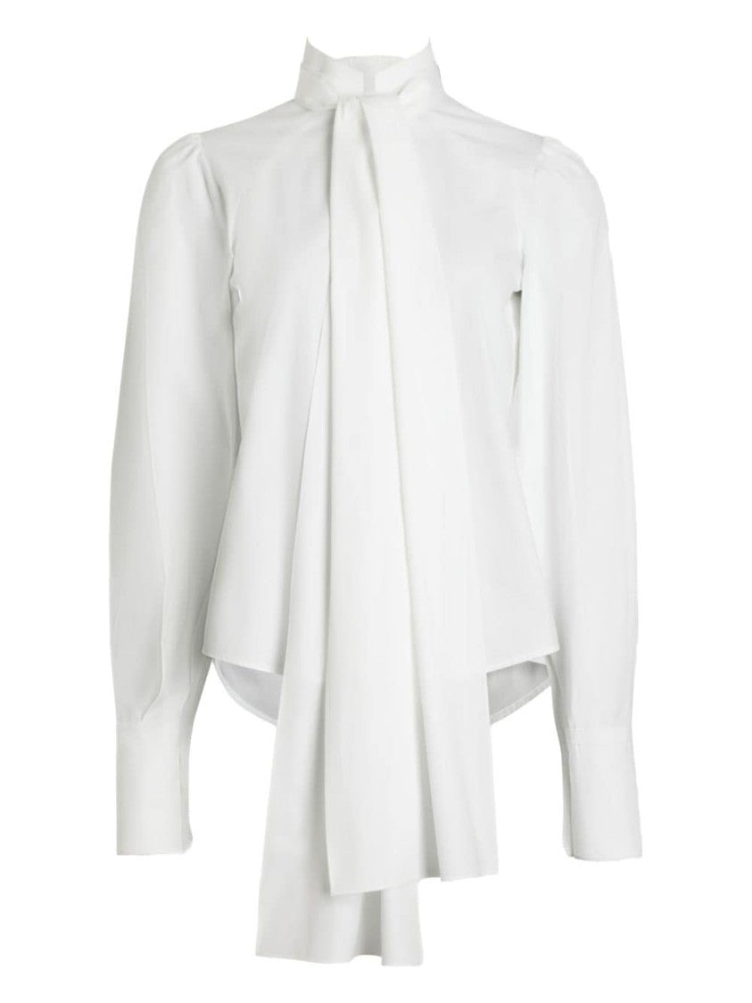 Patou White Organic Cotton Bow Shirt