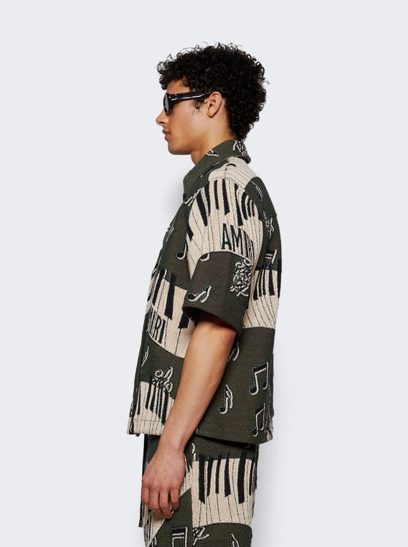 Amiri Piano Keys Tapestry Shirt Black