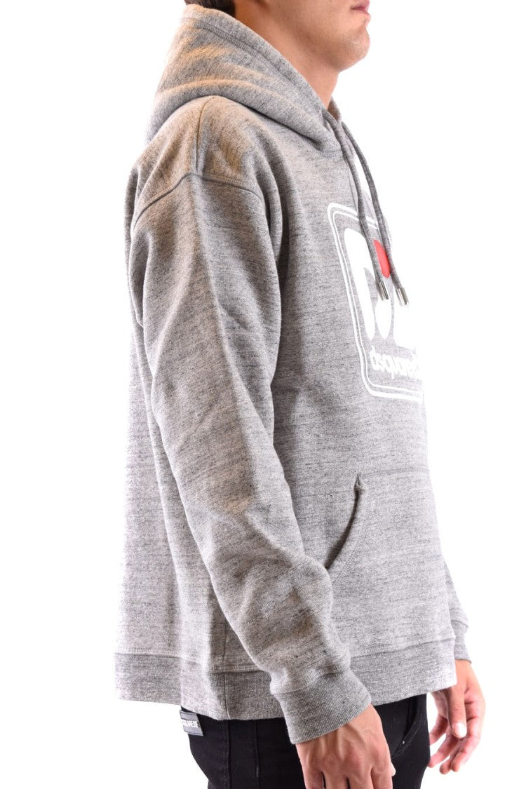 Dsquared2 Heathered Grey Hooded Sweatshirt