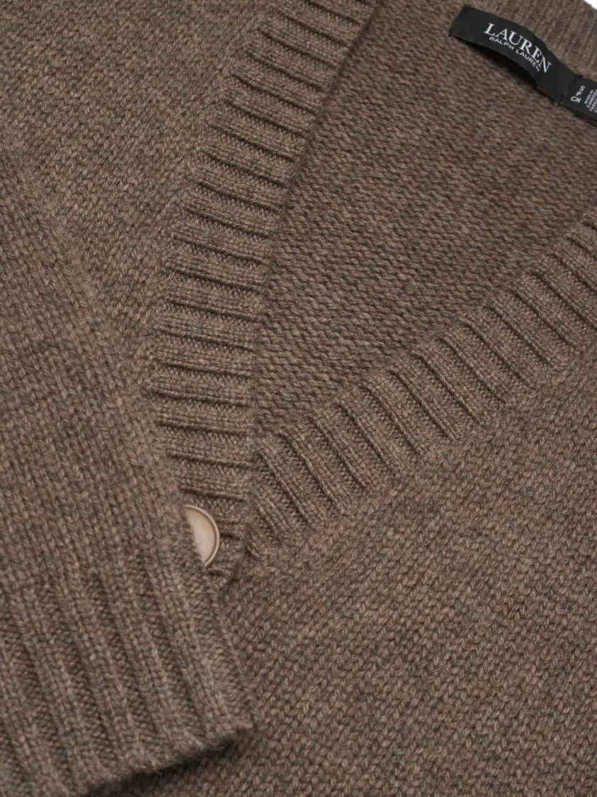 Lauren Ralph Lauren V-Neck Buttoned Sweater With Logo