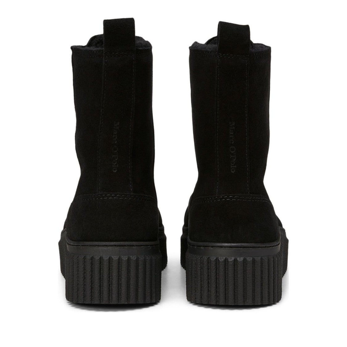 Marc O'polo Black Mo.Bianca Suede Front Zipper Boots