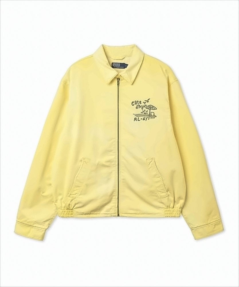 Polo Ralph Lauren Lightweight Yellow Cotton Jacket With Vintage Graphics