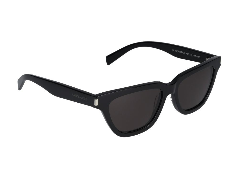 Saint Laurent Oversized Square Frame Acetate Sunglasses With Metallic Accents