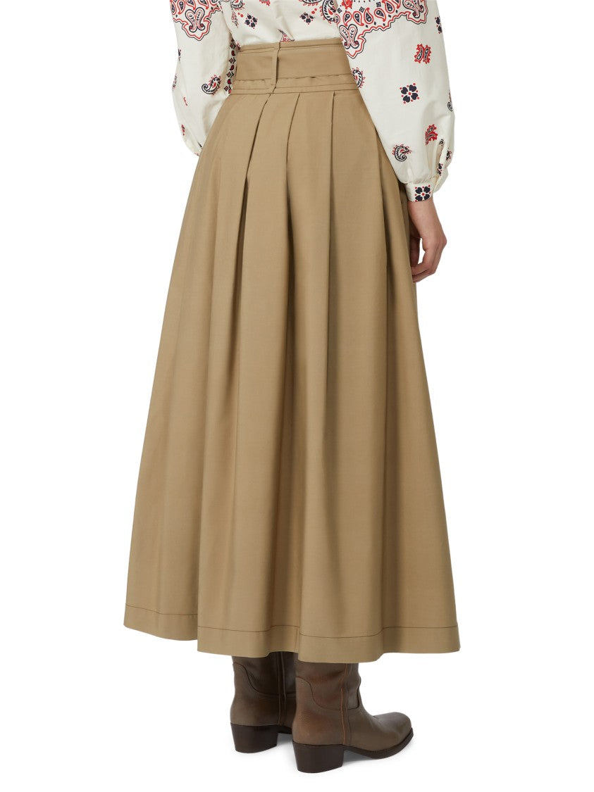 Max Mara Pleated Maxi Skirt With High Waist