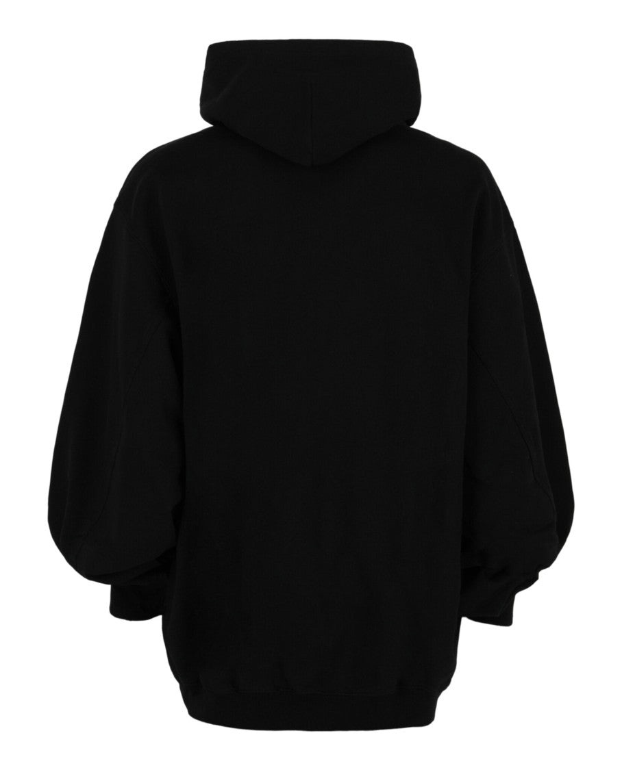 Balenciaga Distressed Oversized Hoodie With Bold Front Logo