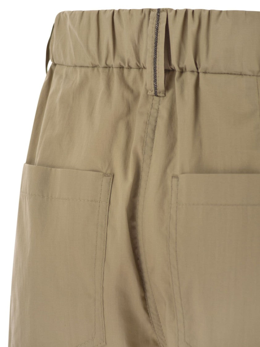 Brunello Cucinelli Track Five-Pocket Trousers In Lightweight Poplin
