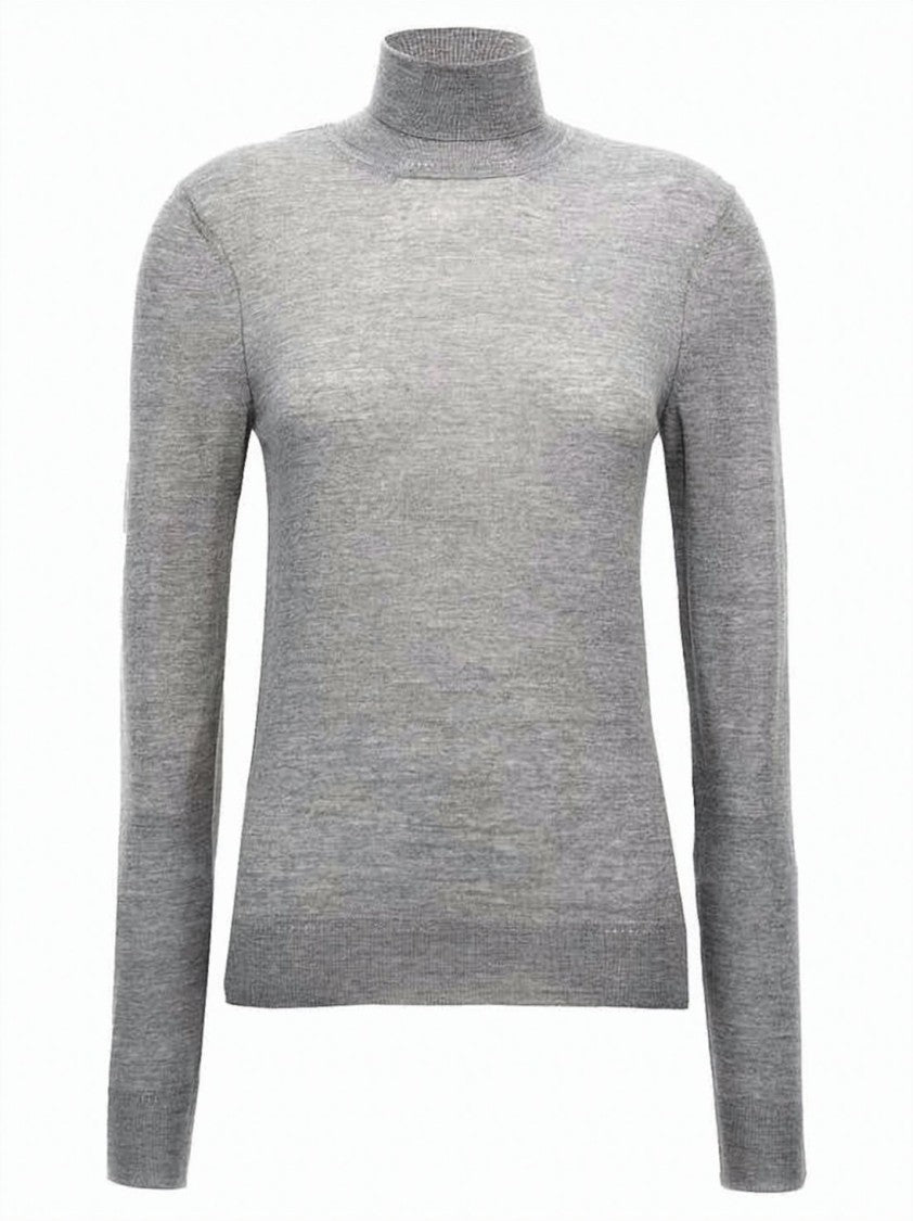 Saint Laurent Slim-Fit Turtleneck Sweater With Ribbed Detailing