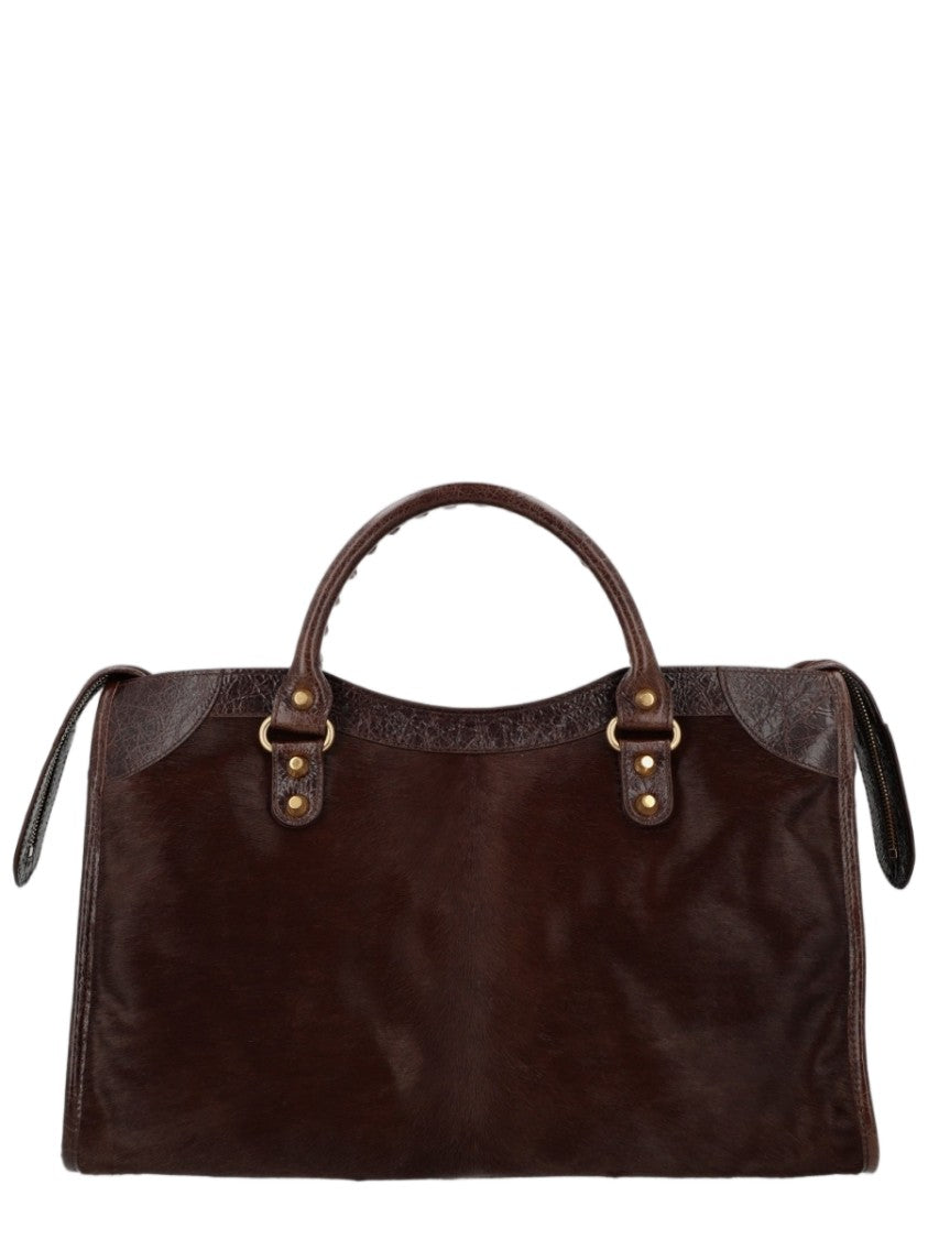 Balenciaga Brown Leather Rectangular Handbag