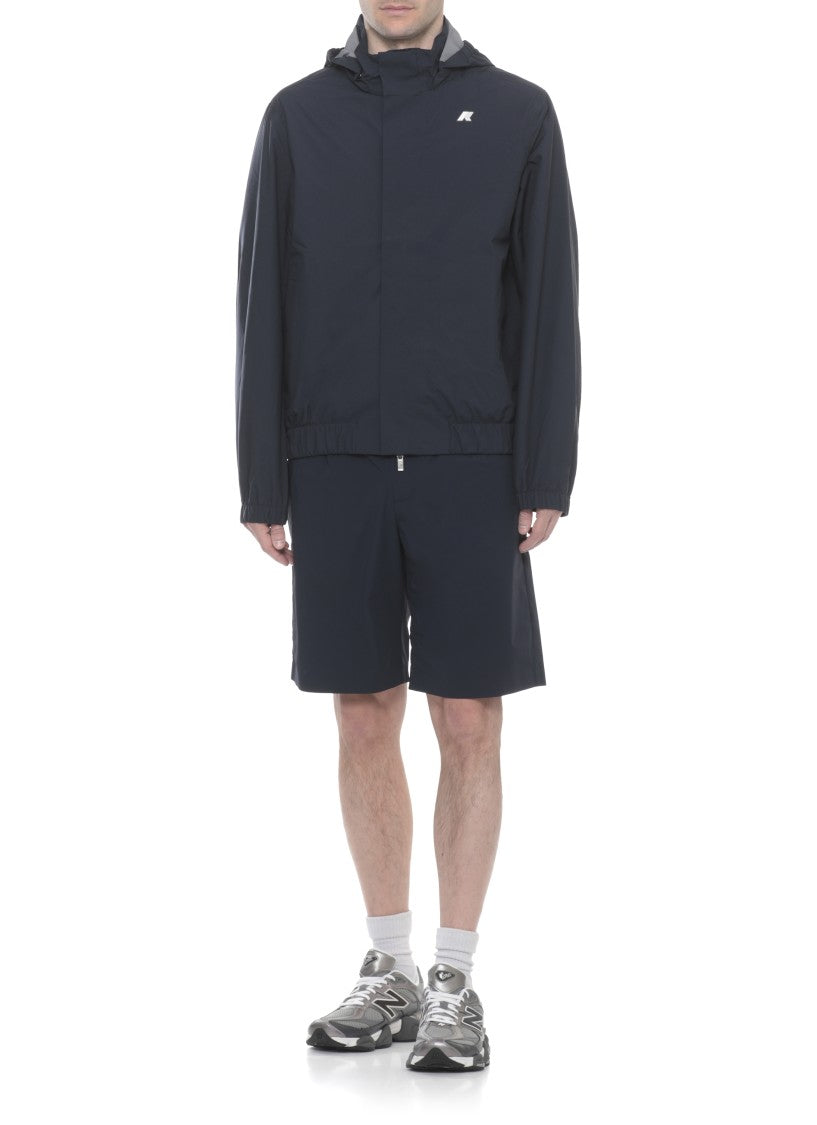K-Way Blue Aurene Stretch Hooded Jacket