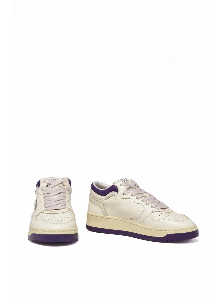 Autry White Leather Two-Tone Sneakers