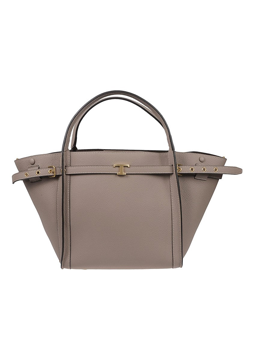 Tod's Small Tim Trapezoidal Structured Leather Tote