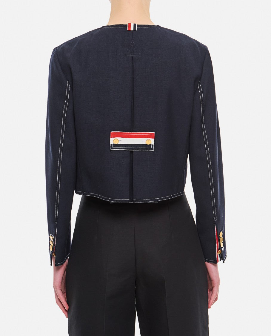 Thom Browne Box Pleated Cardigan Jacket