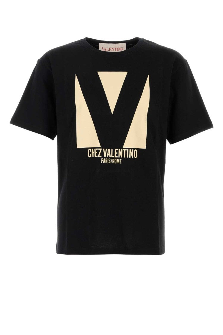Valentino Garavani Black Cotton T-Shirt