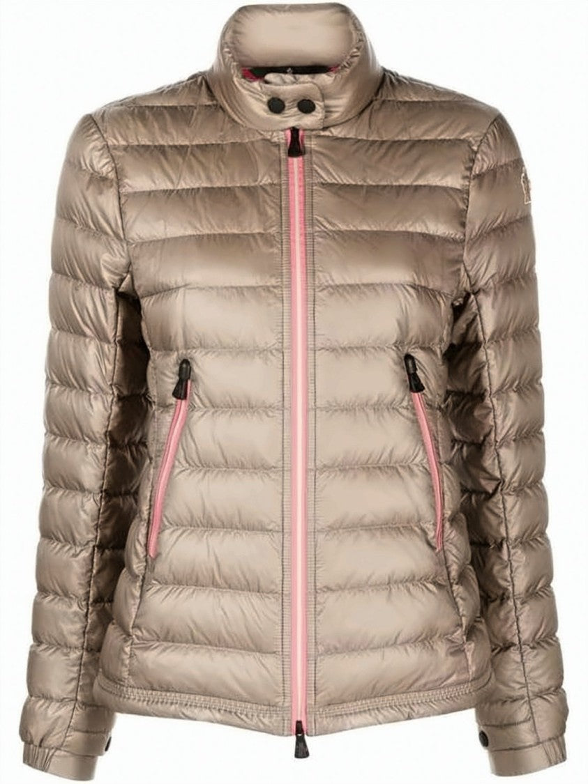 Moncler Quilted Short Padded Jacket With Contrasting Accents