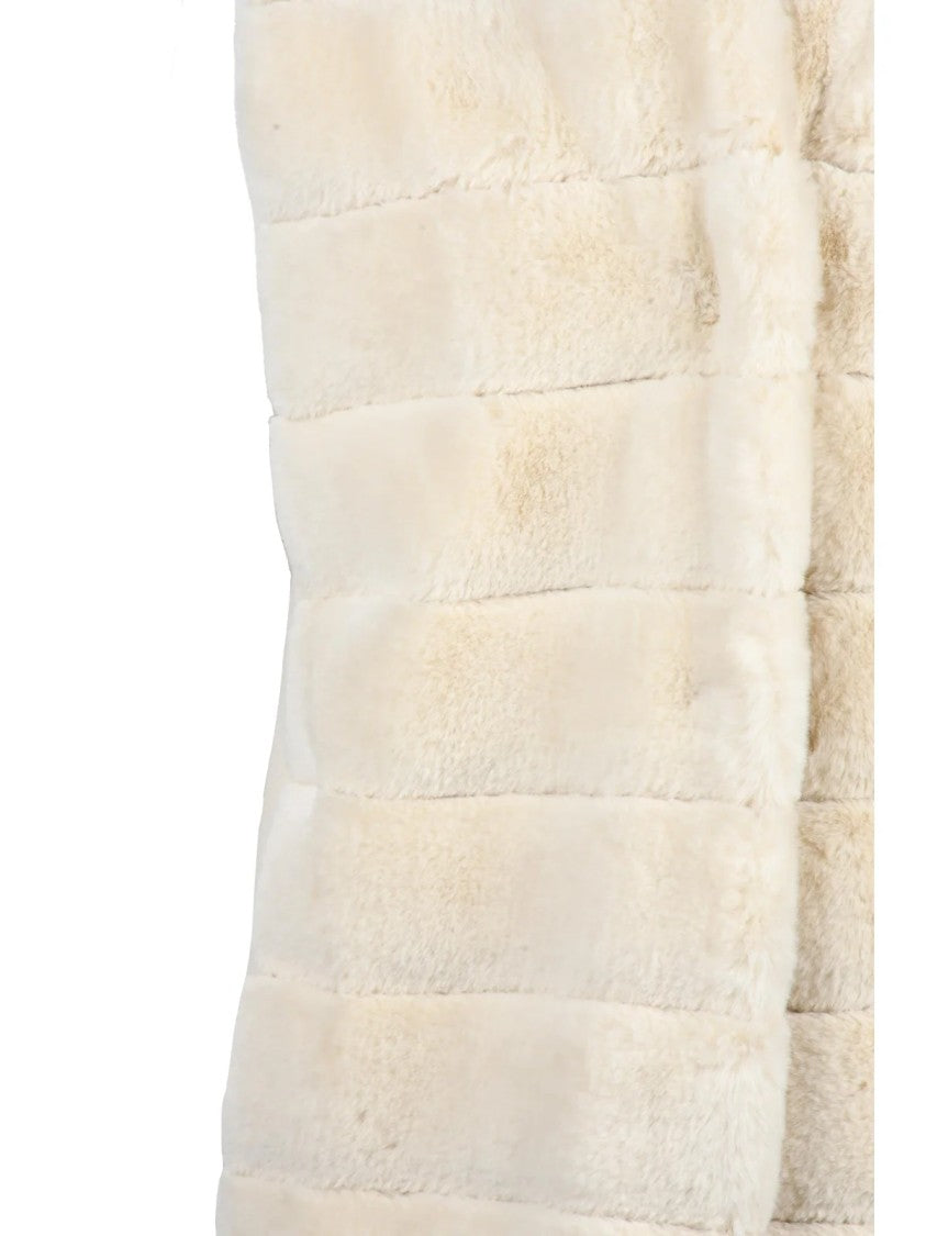 Emme By Marella White Polyester-Blend Hook Pinosa Sleeveless Vest