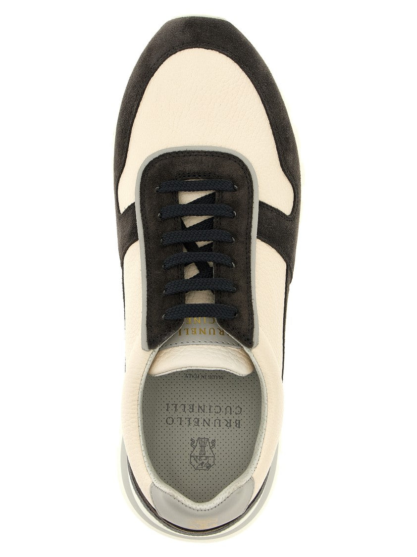 Brunello Cucinelli Leather Suede Sneakers