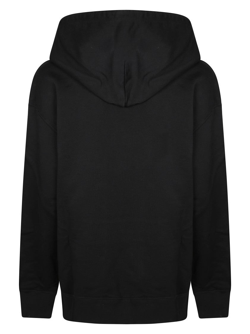 Mm6 By Maison Margiela Classic Black Hoodie With Spacious Hood