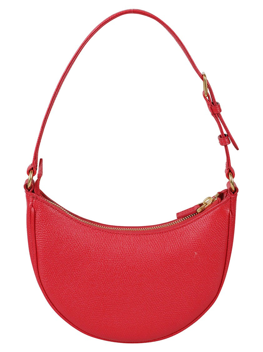 Valentino Garavani Crescent-Shaped Handbag In Textured Calf Leather