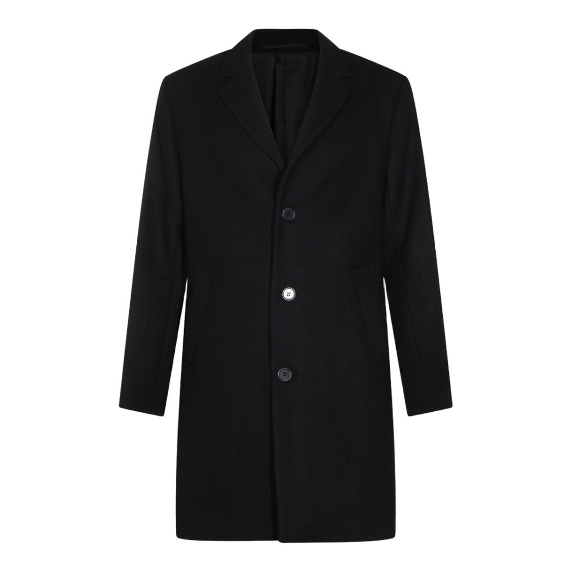 Nn.07 Long Black Tailored Coat With