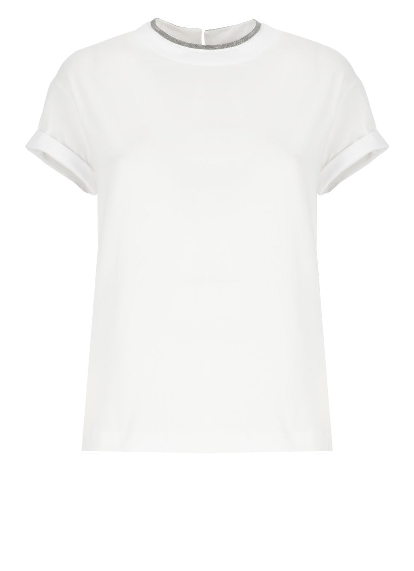 Brunello Cucinelli White Cotton T-Shirt