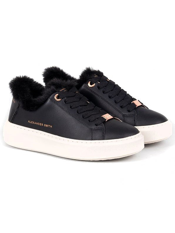 Alexander Smith Black Cow Leather Trainers