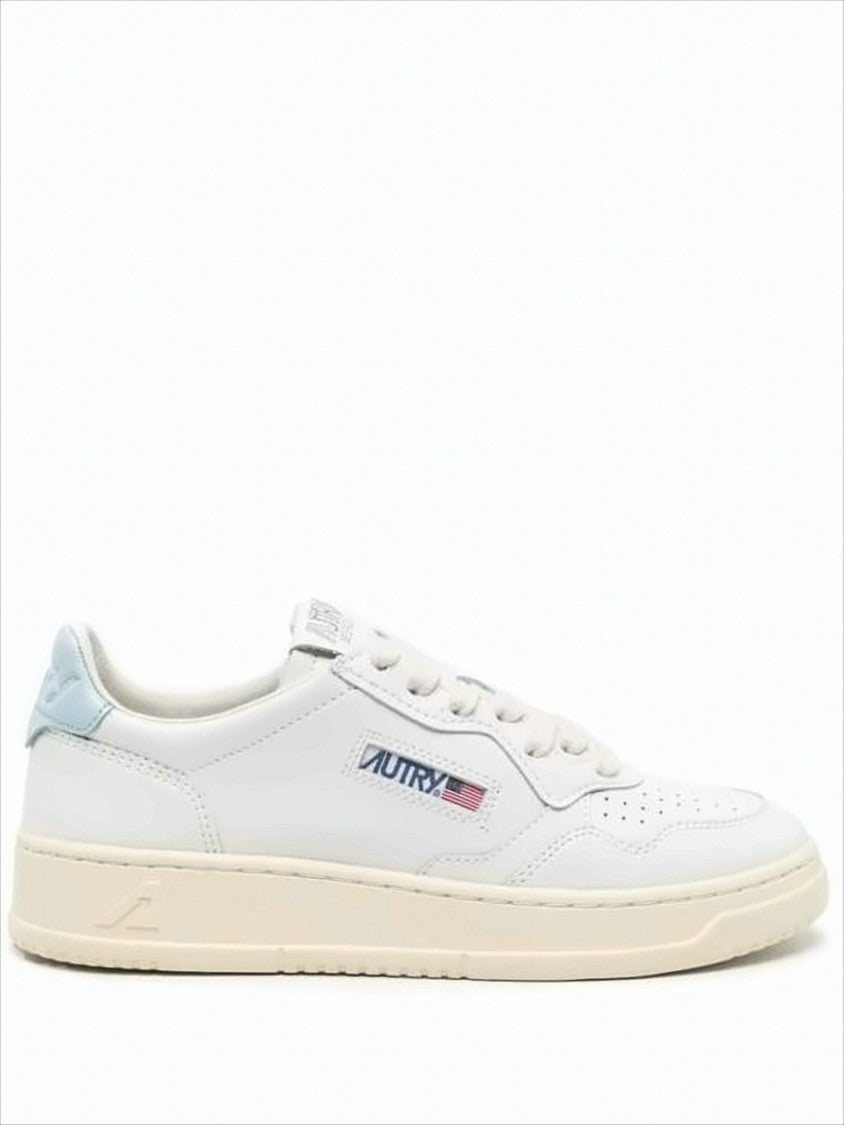 Autry Leather Low-Top Sneakers With Perforated Detail And Cushioned Sole