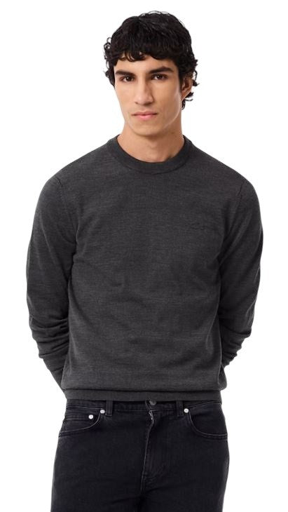 Lacoste Merino Wool Sweater With Ribbed Finishes