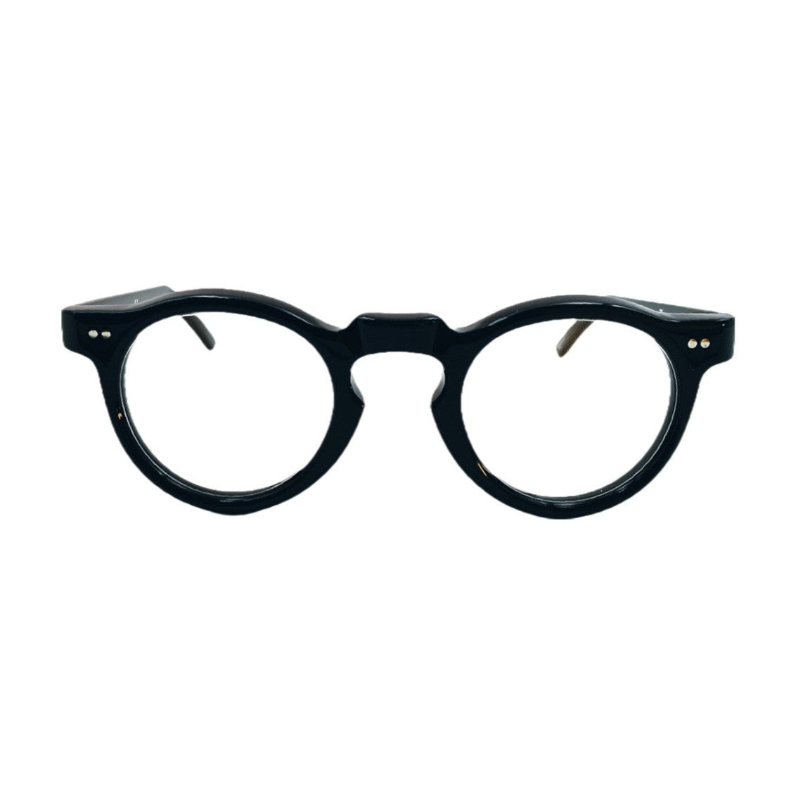 Toffoli Costantino Black T058 Acetate Round Sunglasses
