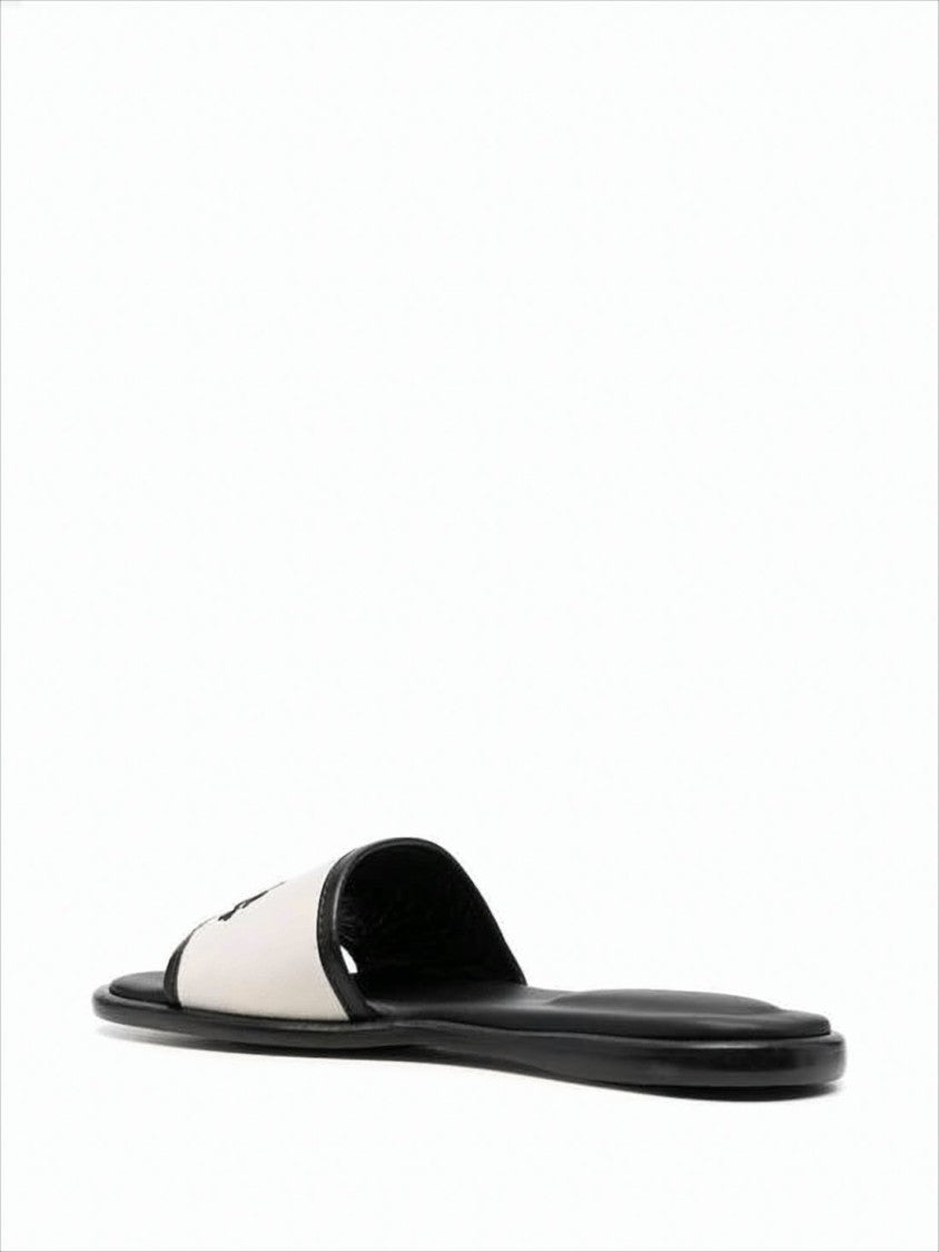 Isabel Marant Minimalist Off-White Strap Slide Sandal With Contoured Footbed