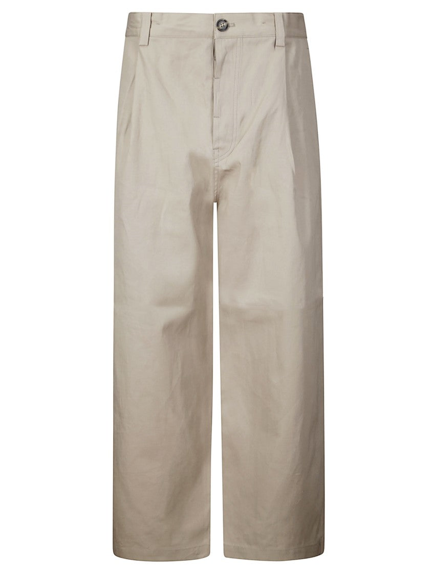 Sofie D'hoore Hammered Cotton Trousers With Straight-Leg Silhouette