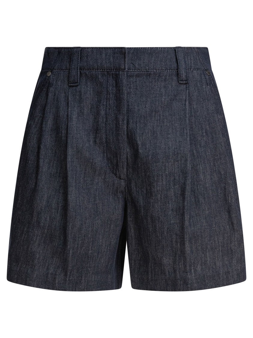 Brunello Cucinelli Tailored Dark Denim Shorts
