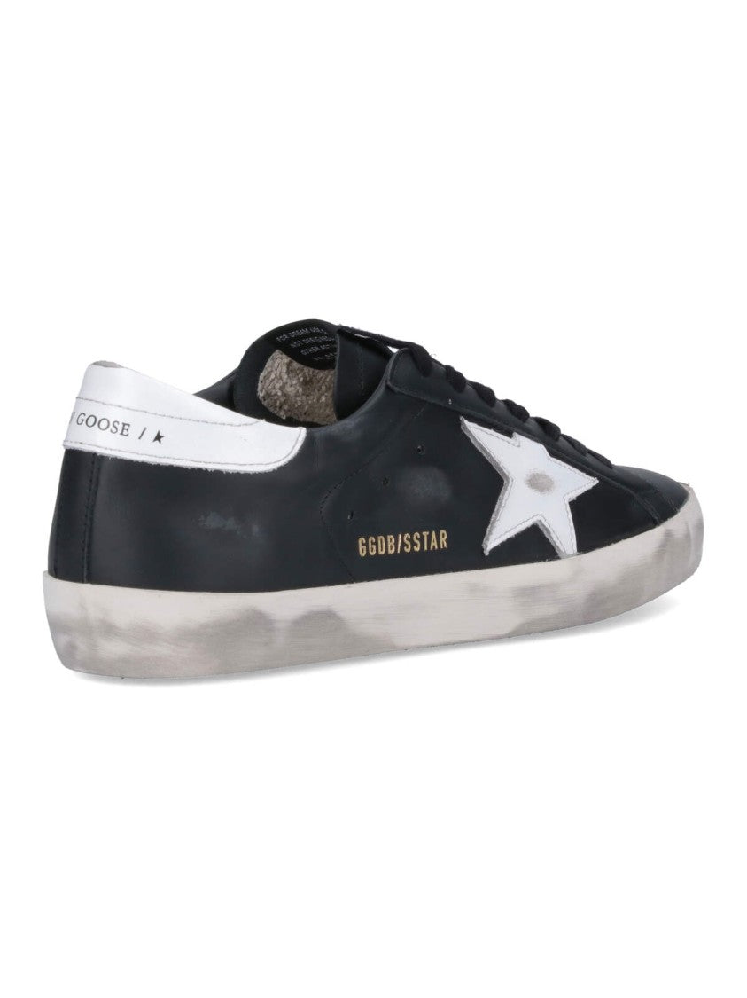 Golden Goose Black Super Star Vintage Leather Sneakers