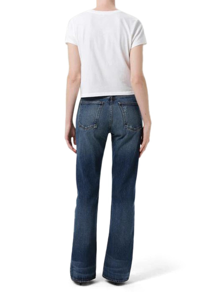 Agolde Kick Boot Jeans With Stencil Design